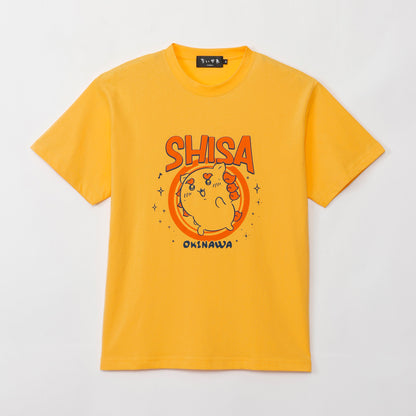 ちいかわ シーサーのおみやげやさん Tシャツ 全速力 イエロー
