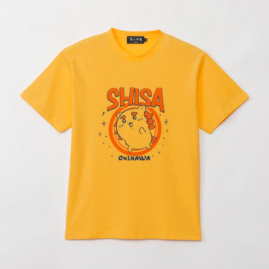 ちいかわ シーサーのおみやげやさん Tシャツ 全速力 イエロー