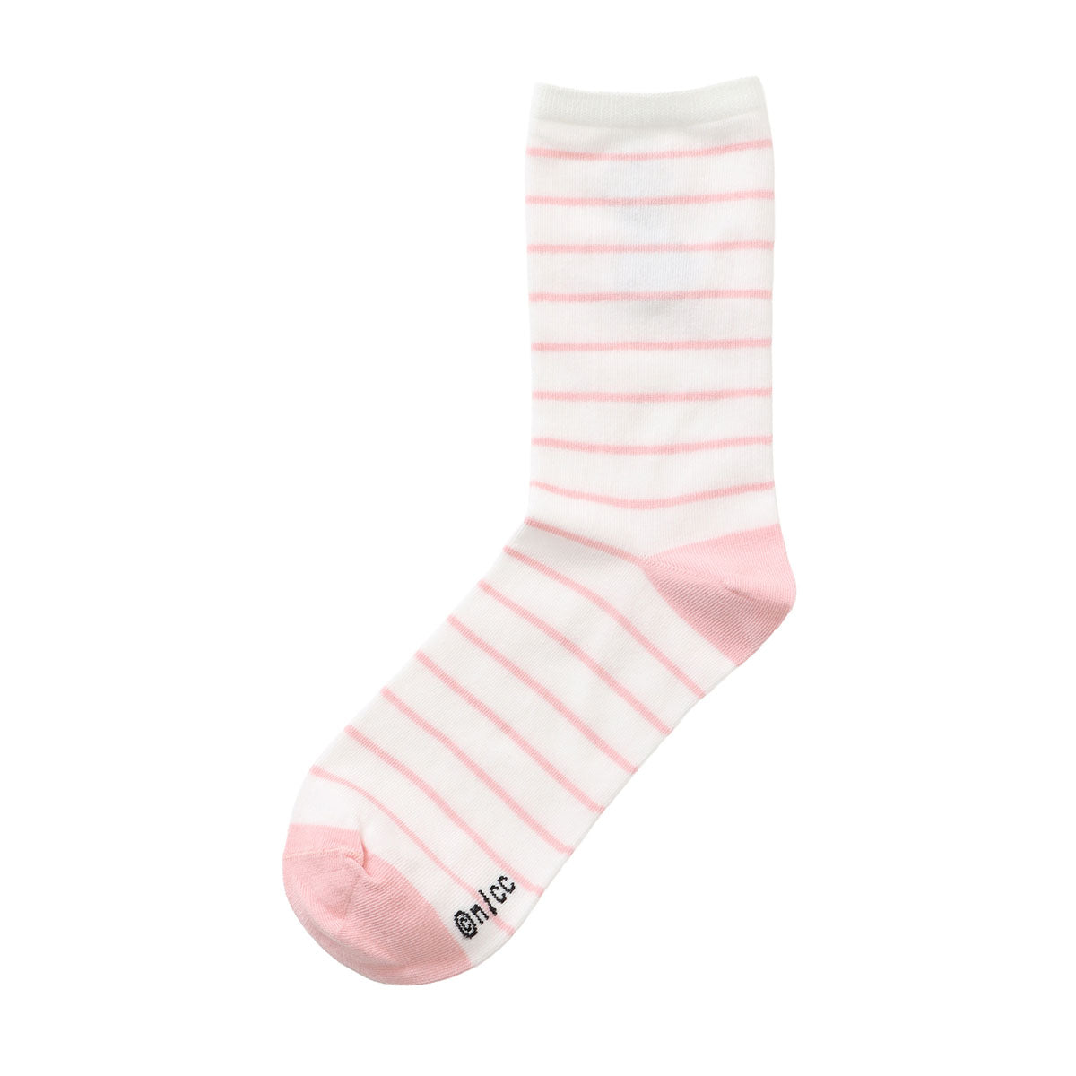 Chiikawa Crew Socks One-Point Embroidery Chiikawa Border Pink