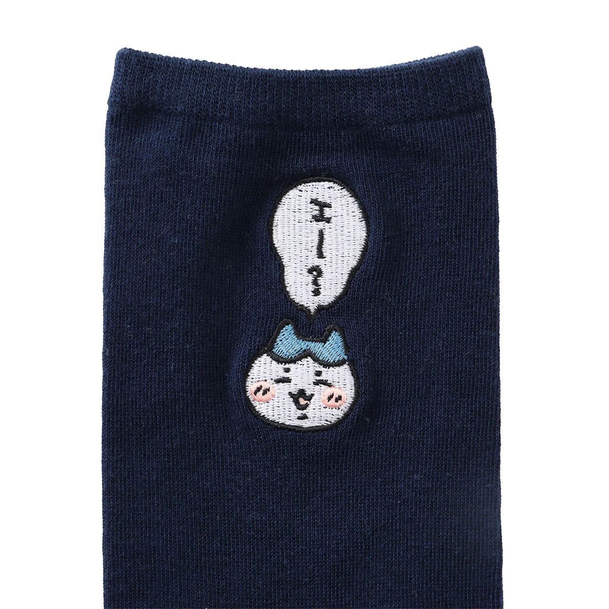 Chiikawa Crew Socks One-Point Embroidery Hachiware Black