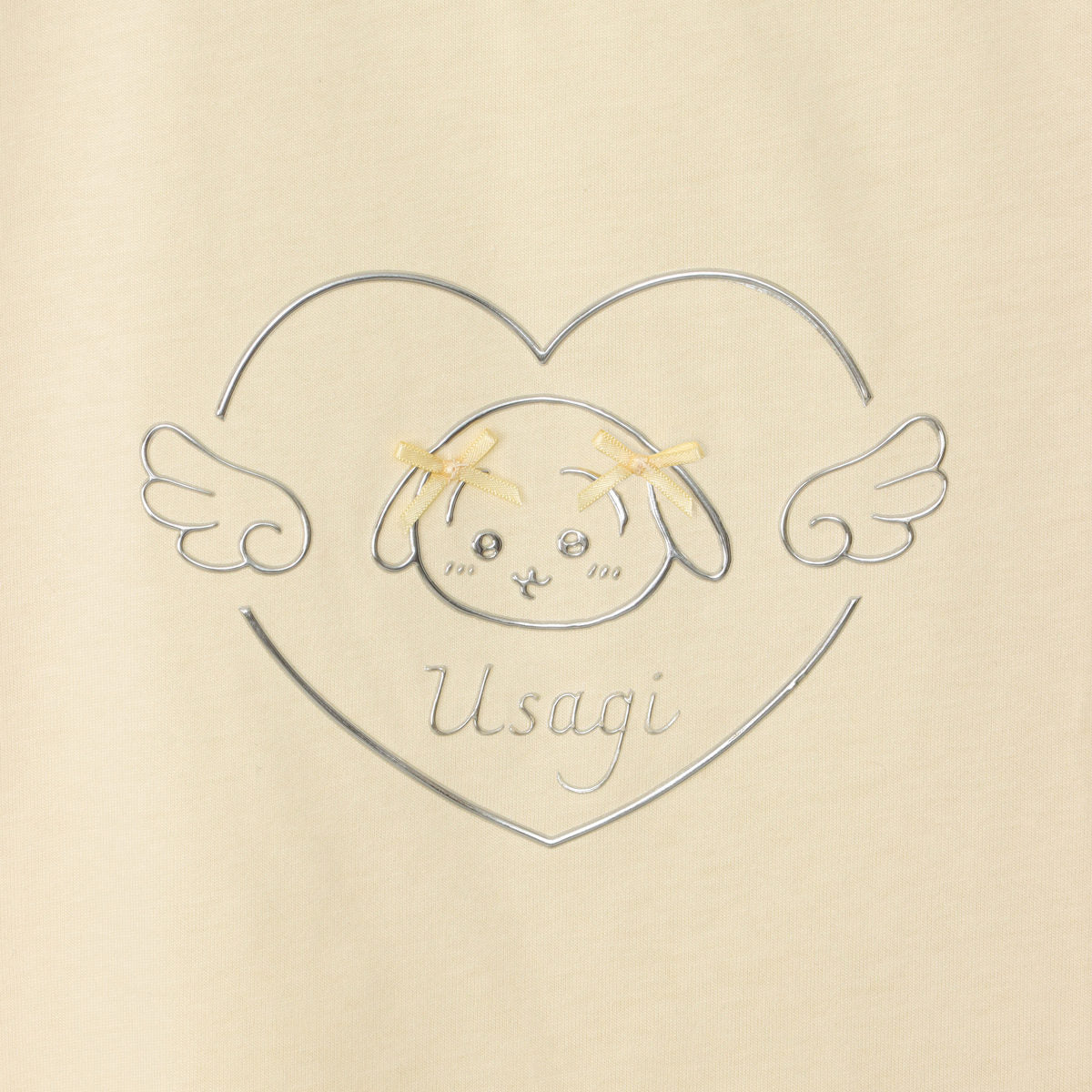 ちいかわ Go!HARAJUKU Tシャツ リボンリボン うさぎ イエロー