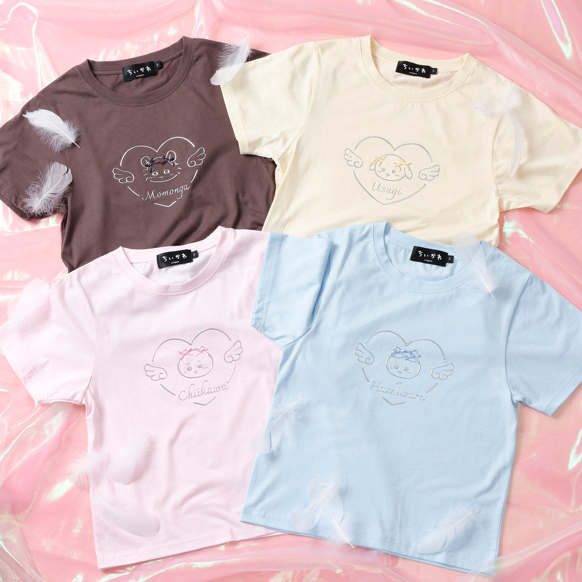 ちいかわ Go!HARAJUKU Tシャツ リボンリボン モモンガ ブラウン