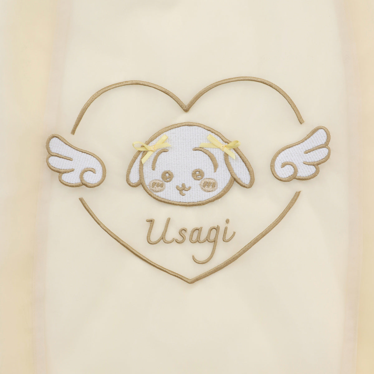 ちいかわ Go!HARAJUKU オーガンジーバッグ リボンリボン うさぎ イエロー