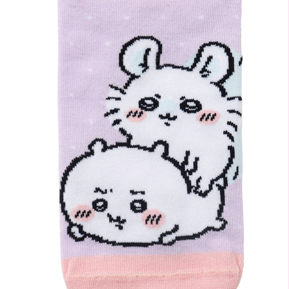 Chiikawa Crew Socks Chiikawa and Momonga Pink