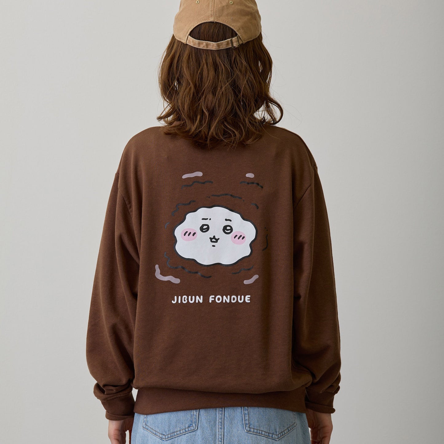 ちいかわ スウェット 自分フォンデュ ブラウン