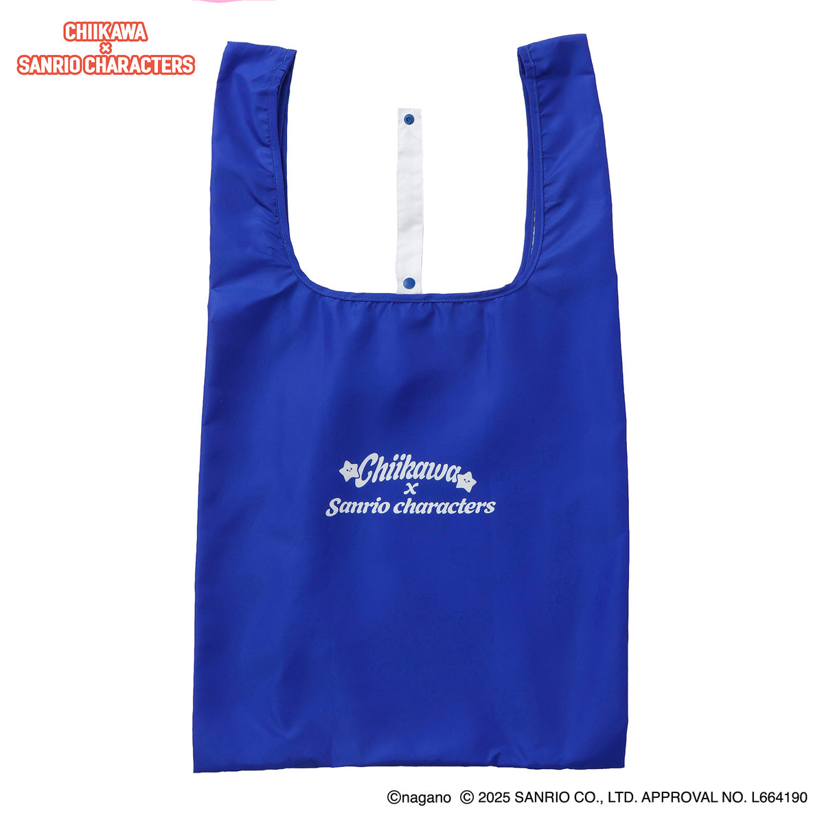 Chiikawa × Sanrio Characters Eco Bag Supermarket Everyone Blue