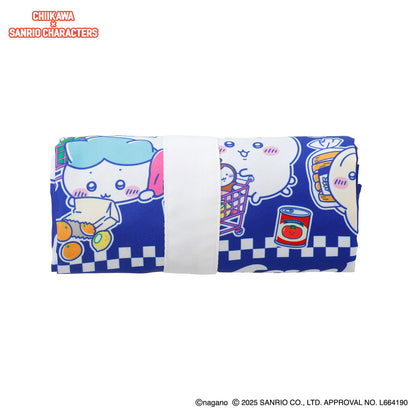 Chiikawa × Sanrio Characters Eco Bag Supermarket Everyone Blue