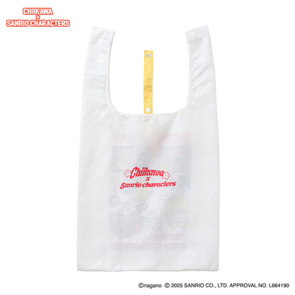 Chiikawa × Sanrio Characters Eco Bag Supermarket Usagi・Pompompurin White