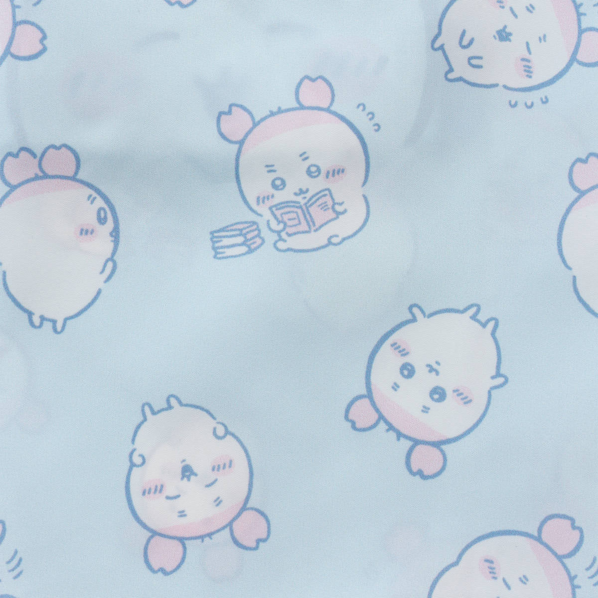 ちいかわ エコバッグ 古本屋総柄 ペールブルー