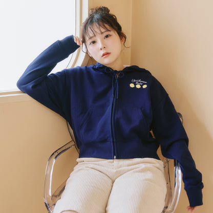 Chiikawa Baby 집업 후드티 (아기 변기) 네이비