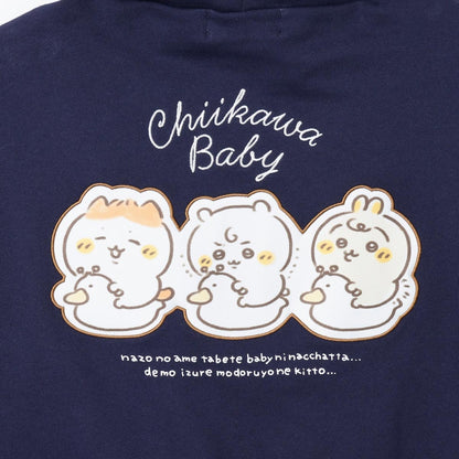 Chiikawa Baby 집업 후드티 (아기 변기) 네이비
