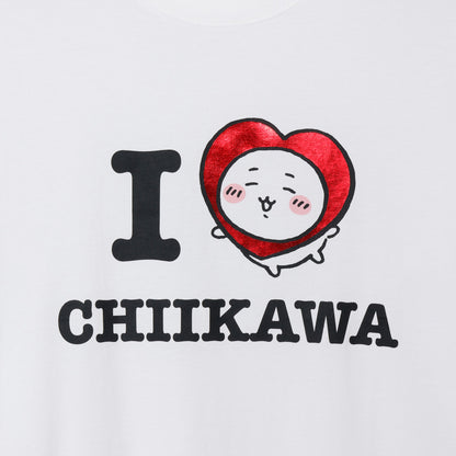 ちいかわ 長袖Tシャツ I LOVE CHIIKAWA ホワイト