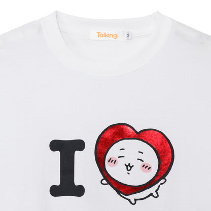ちいかわ 長袖Tシャツ I LOVE CHIIKAWA ホワイト
