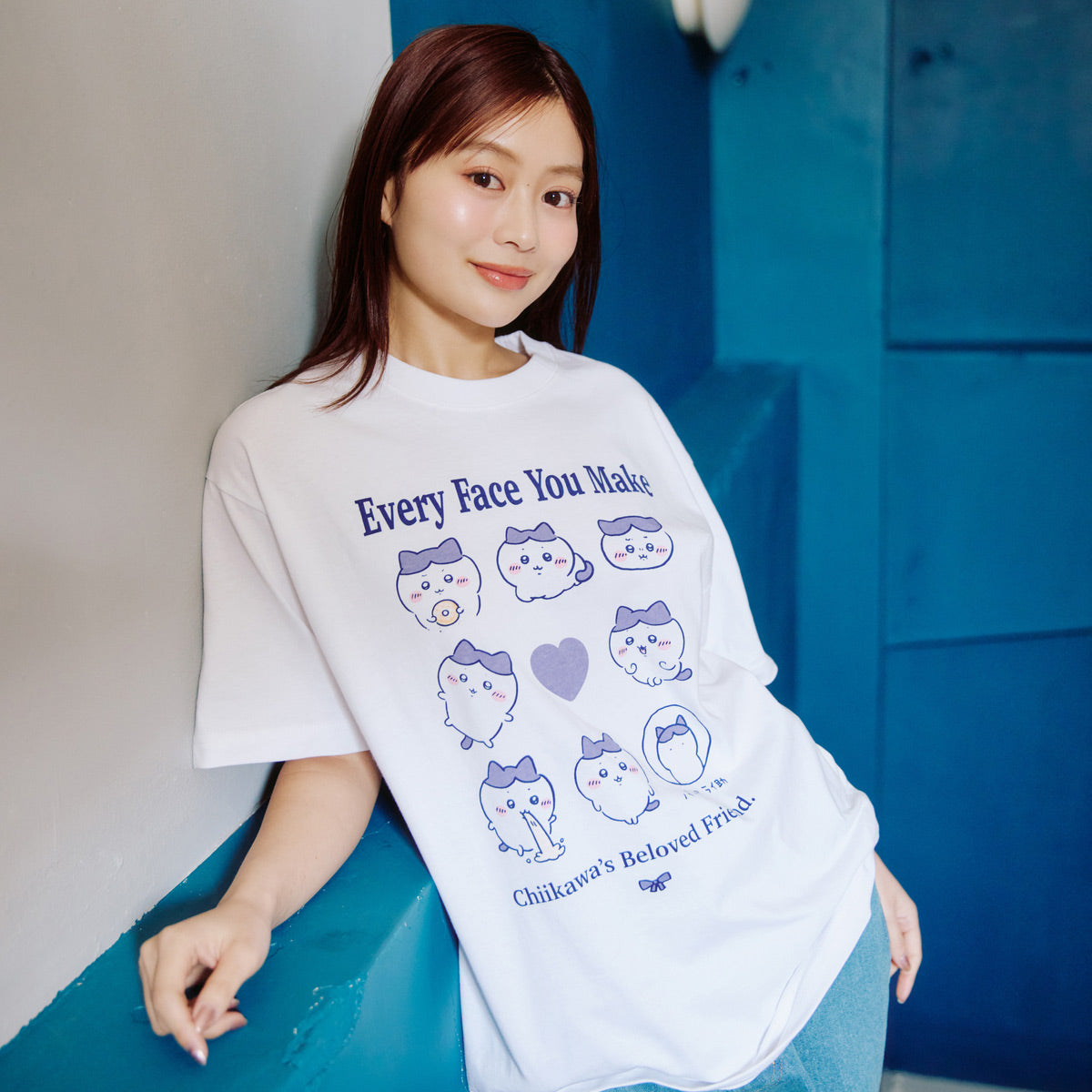 치이카와 T셔츠 (가르마 시리즈 / 화이트)
