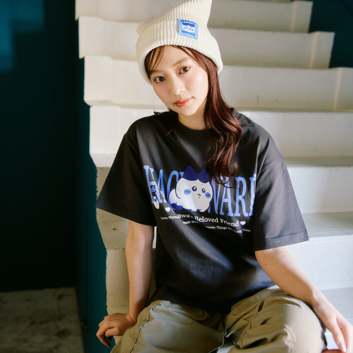 ちいかわ Tシャツ ハチワレシリーズ スミ