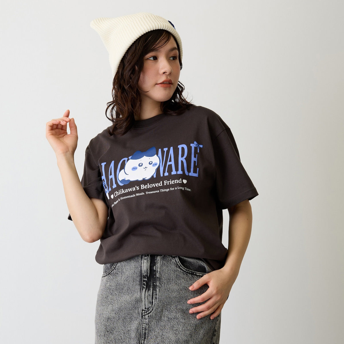 ちいかわ Tシャツ ハチワレシリーズ スミ