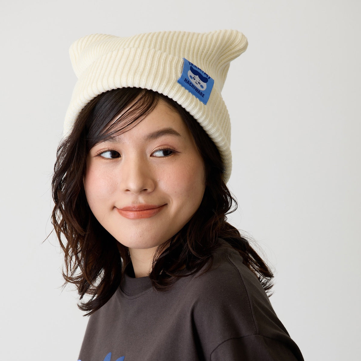 ちいかわ ニットキャップ ハチワレシリーズ ホワイト