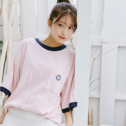 ちいかわ ビッグシルエットポケットTシャツ Robert P.Miller×Talking ちいかわ FLAMINGO