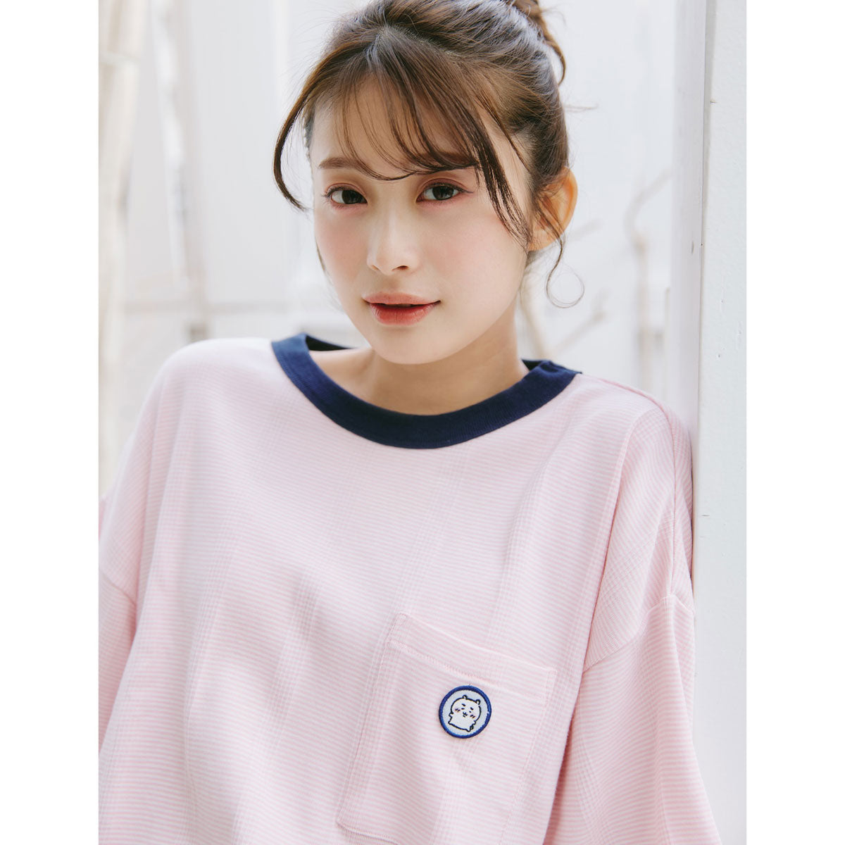ちいかわ ビッグシルエットポケットTシャツ Robert P.Miller×Talking ちいかわ FLAMINGO