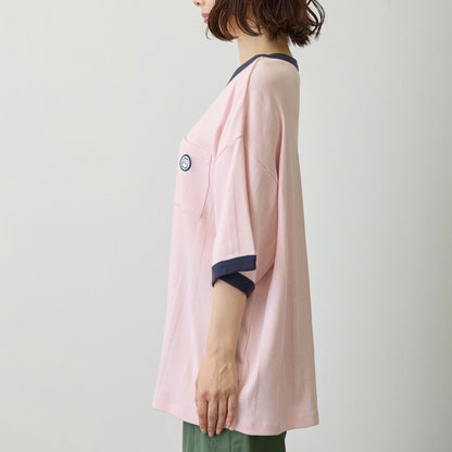ちいかわ ビッグシルエットポケットTシャツ Robert P.Miller×Talking ちいかわ FLAMINGO