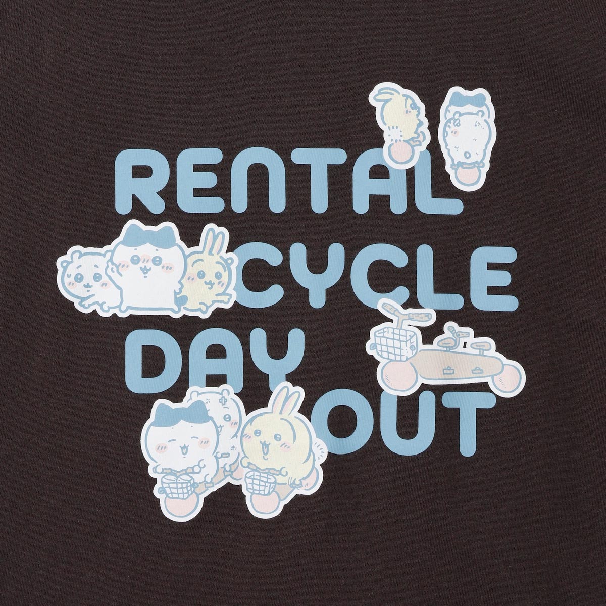 ちいかわ Tシャツ レンタサイクルでおでかけ スミ