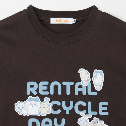 ちいかわ Tシャツ レンタサイクルでおでかけ スミ