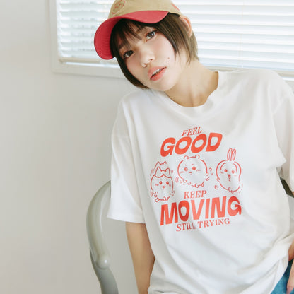 ちいかわ ドライTシャツ MOVE みんな ホワイト