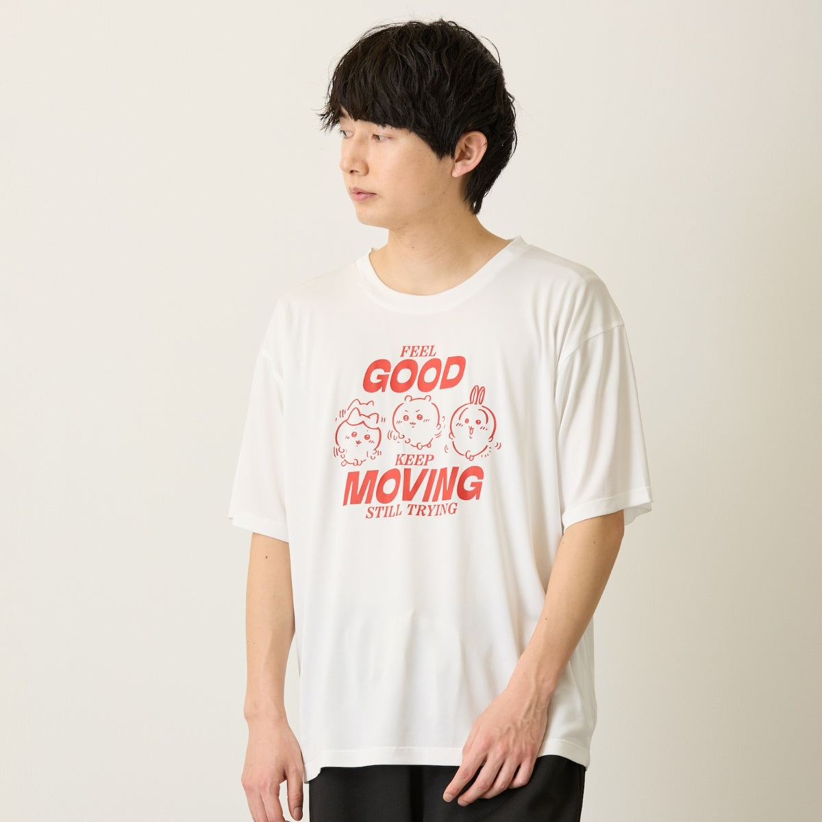 ちいかわ ドライTシャツ MOVE みんな ホワイト