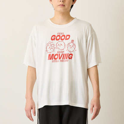 ちいかわ ドライTシャツ MOVE みんな ホワイト