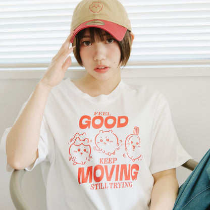 ちいかわ ドライTシャツ MOVE みんな ホワイト