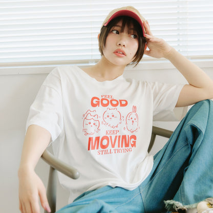 ちいかわ ドライTシャツ MOVE みんな ホワイト