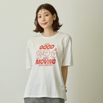 ちいかわ ドライTシャツ MOVE みんな ホワイト