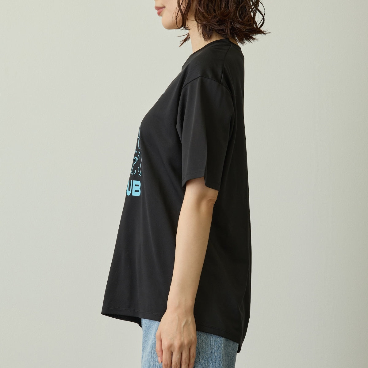 치이카와 드라이 T셔츠 RUN (하늘다람쥐 & 헌책방 / 블랙)