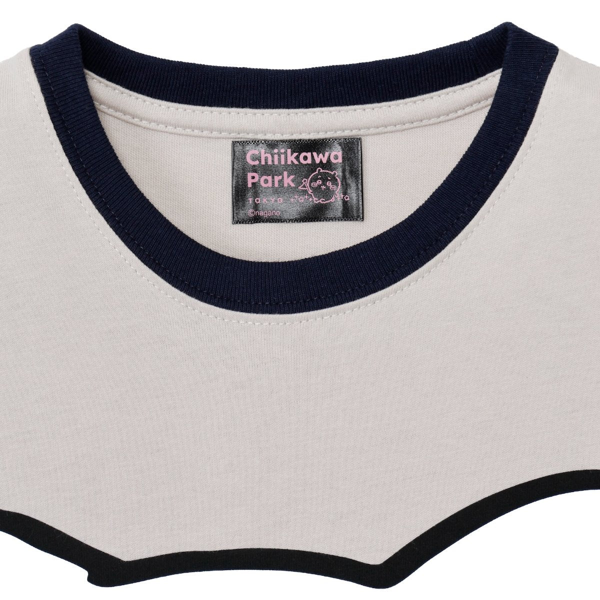 ちいかわ ちいかわパーク キッズTシャツ ビッグキャラクター ハチワレ グレー