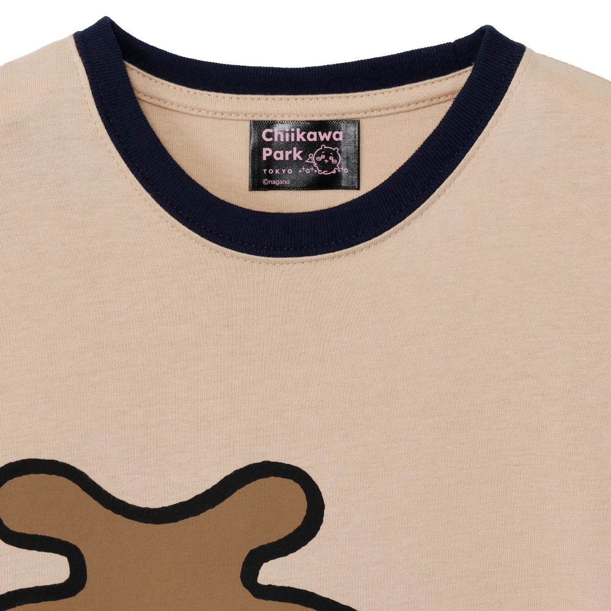 ちいかわ ちいかわパーク キッズTシャツ ビッグキャラクター カブトムシ チャコール