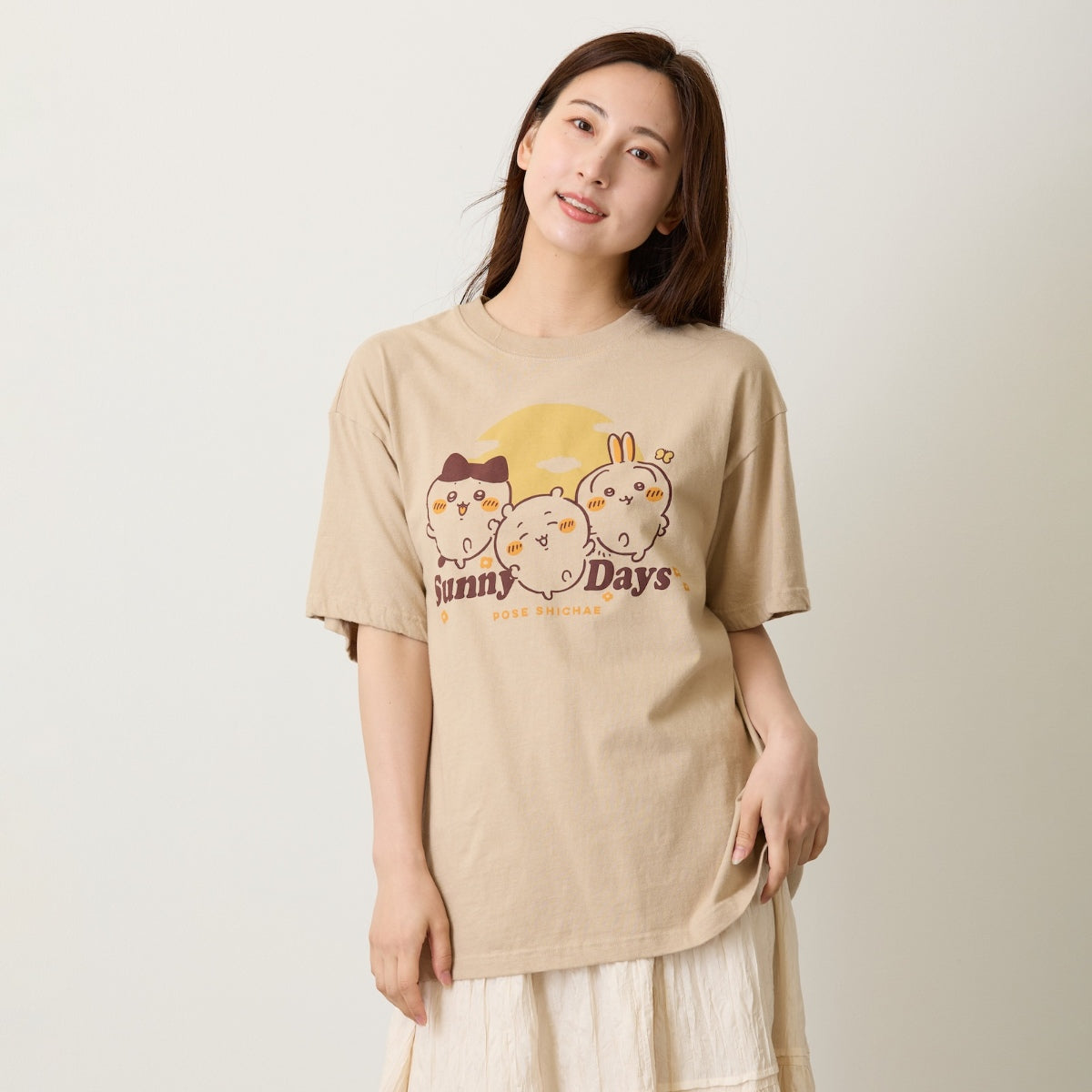 ちいかわ Tシャツ Sunny Days サンドベージュ
