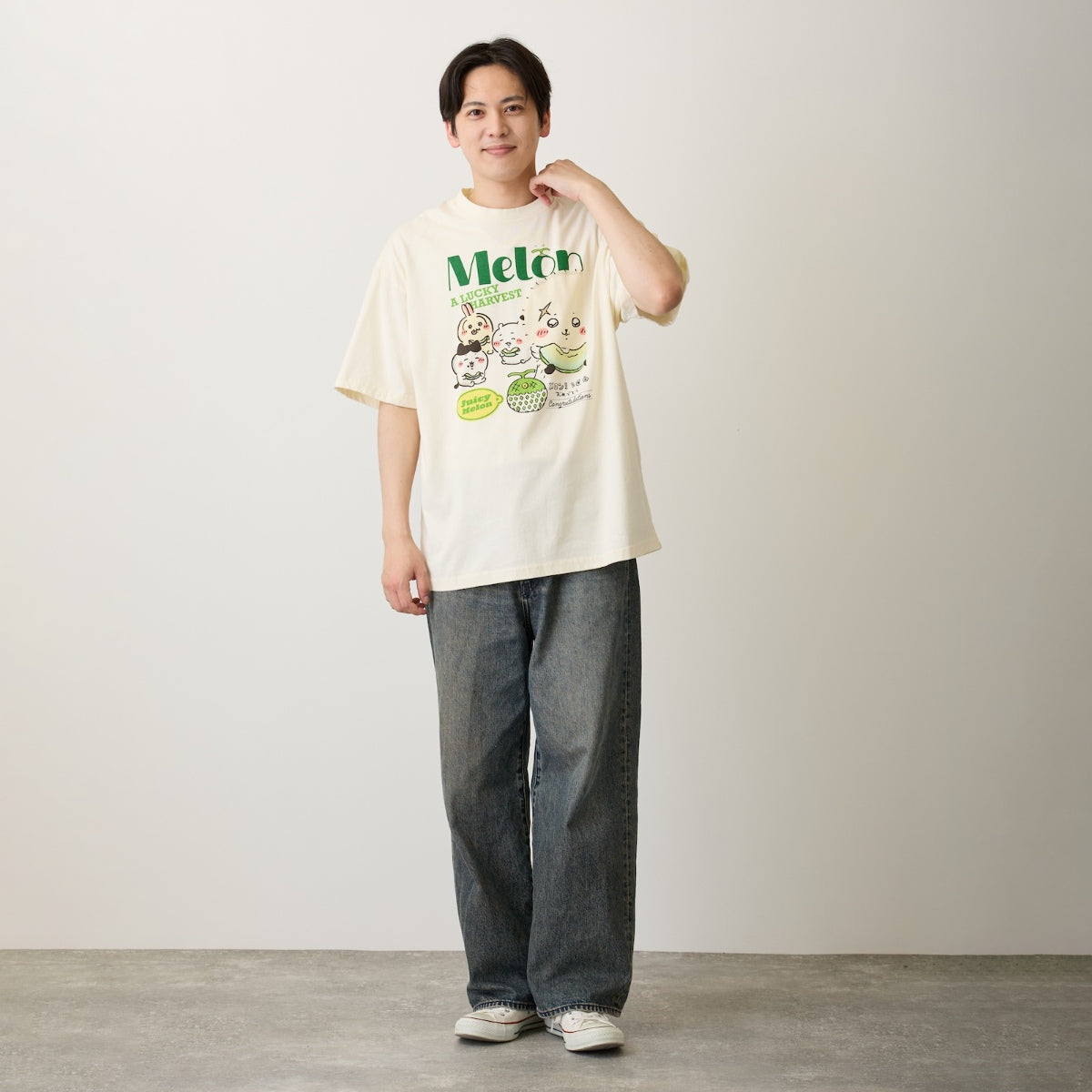 ちいかわ Tシャツ メロン クリーム