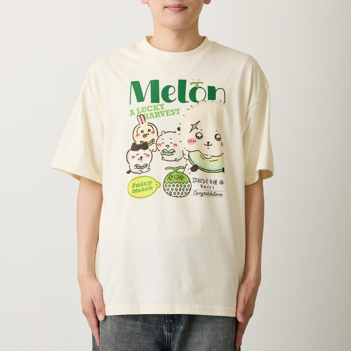 ちいかわ Tシャツ メロン クリーム