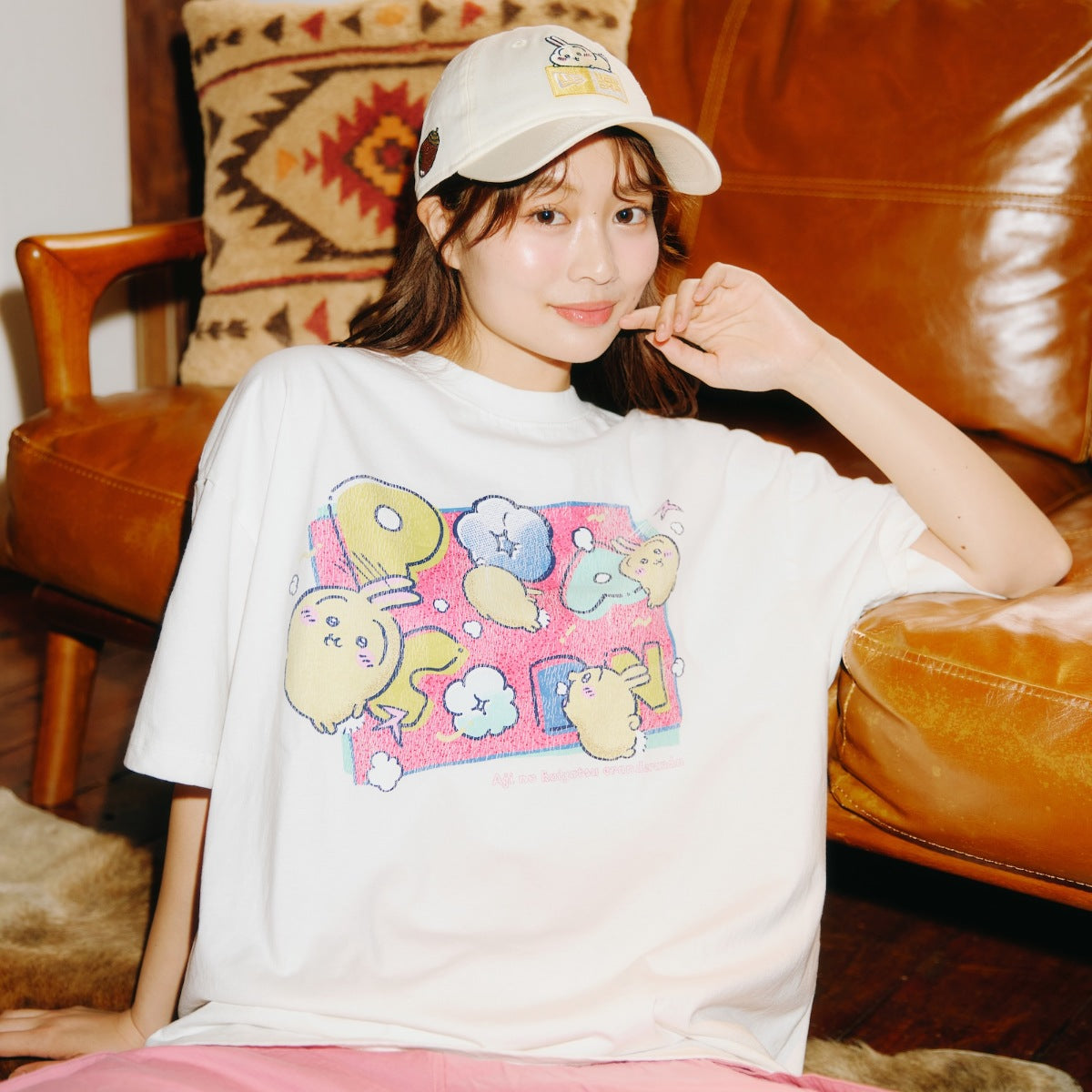 Chiikawa T-shirt POPCORN (Off-White)