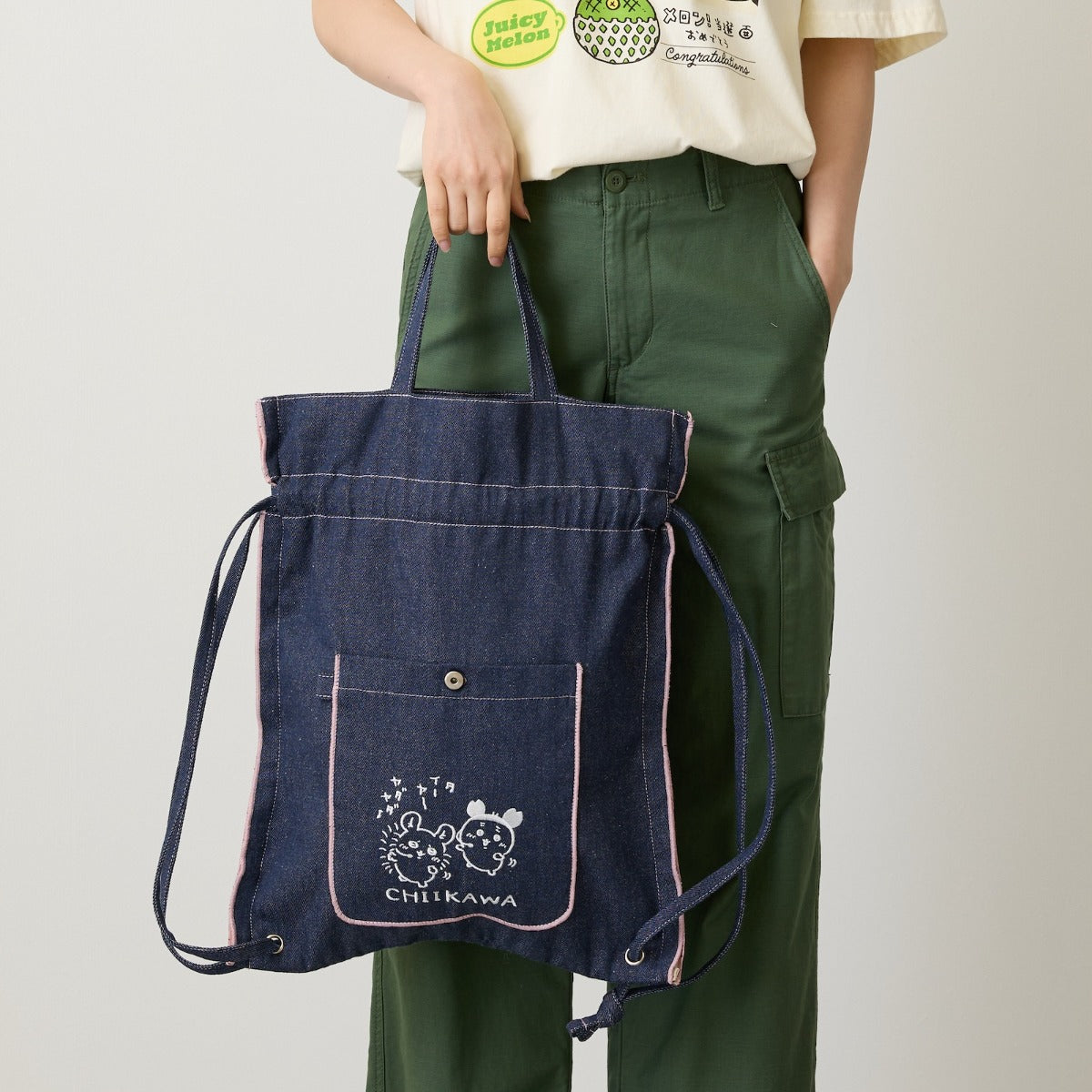 Chiikawa Denim Knapsack Dance (Indigo)