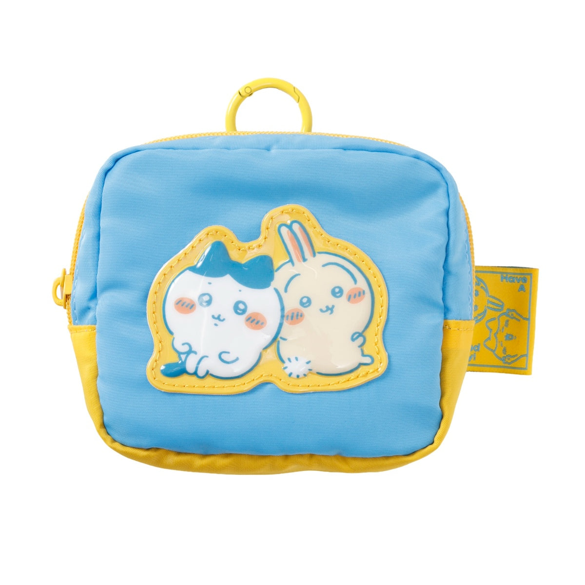 ちいかわ ぷっくりアップリケポーチ ハチワレ＆うさぎ ブルー