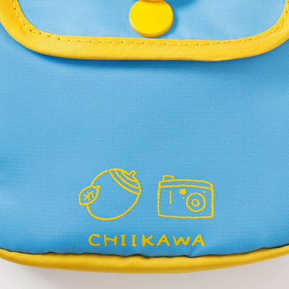 ちいかわ ぷっくりアップリケポーチ ハチワレ＆うさぎ ブルー