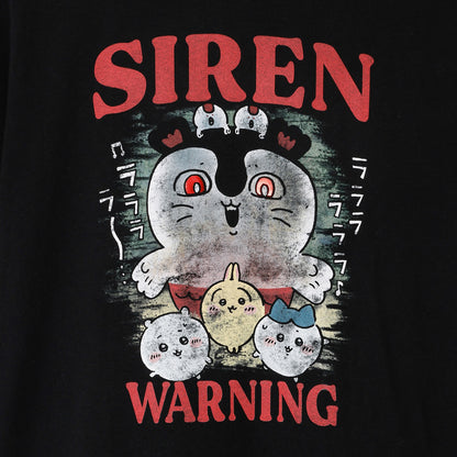 치이카와 영화 "치이카와" T셔츠 WARNING 블랙