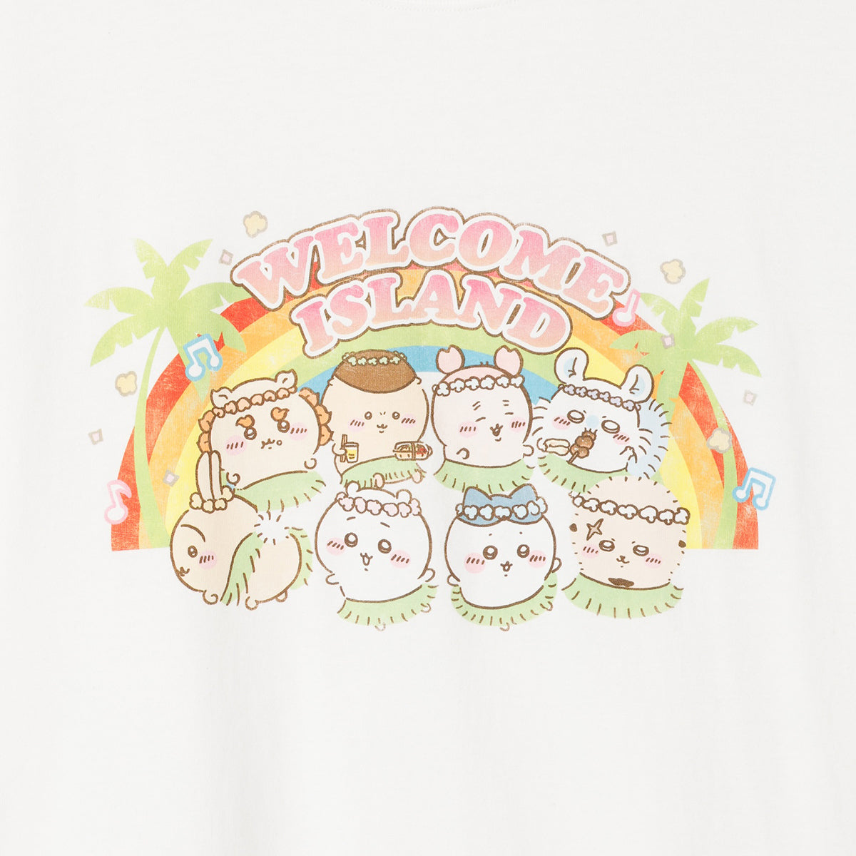 ちいかわ 映画ちいかわ Tシャツ WELCOME ISLAND オフホワイト
