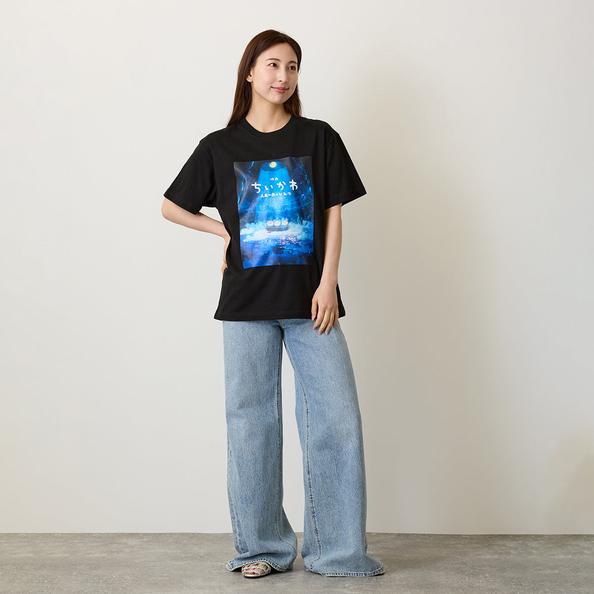 ちいかわ 映画ちいかわ Tシャツ 人魚の島のひみつ ブラック