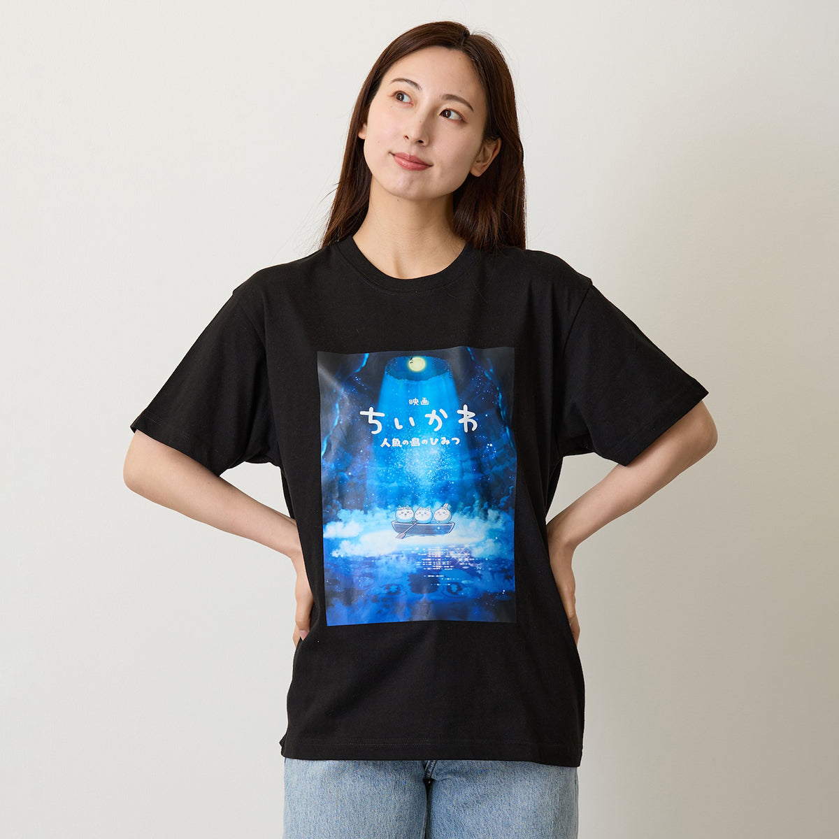 ちいかわ 映画ちいかわ Tシャツ 人魚の島のひみつ ブラック