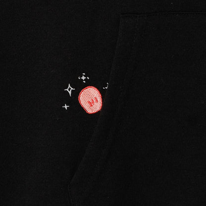 Chiikawa Movie "Chiikawa" Zip Hoodie WARNING (Black)
