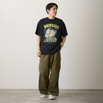 ちいかわ Tシャツ DRINKING LICENCE ブラック