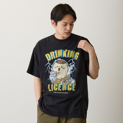ちいかわ Tシャツ DRINKING LICENCE ブラック