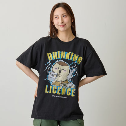 ちいかわ Tシャツ DRINKING LICENCE ブラック